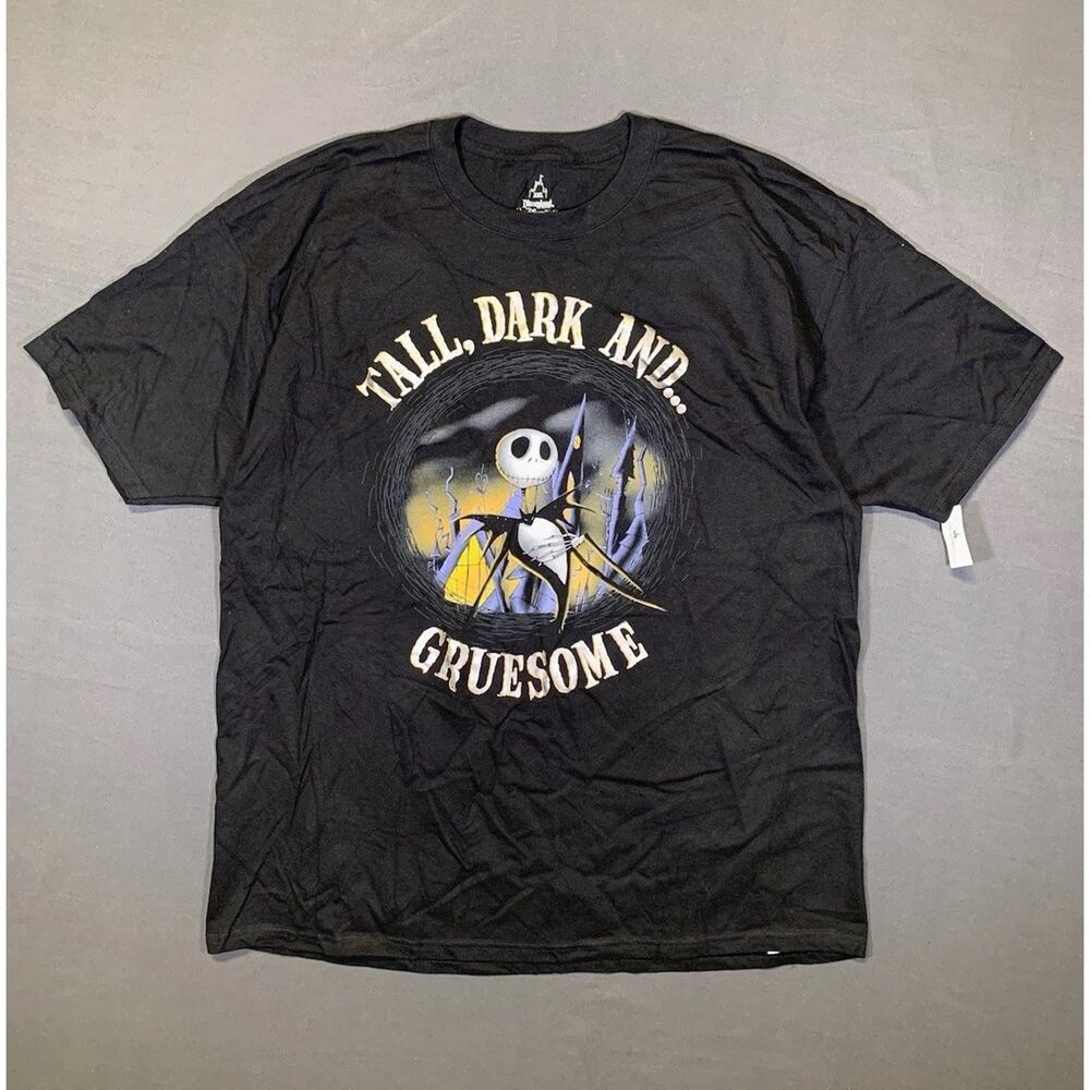 Nightmare Before Christmas Tall Dark Gruesome Black T-Shirt 2XL Disney Parks NWT